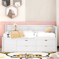 Daybed with Storage Drawers and Bookcase Shelves