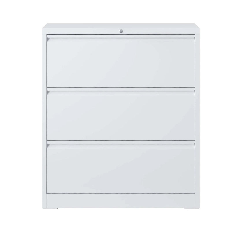 3-Drawer Metal Filing Cabinet with Lock for Home Office