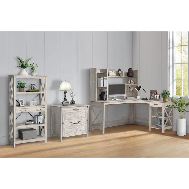 Saint Birch Honduras Transitional Four-Shelf Bookcase