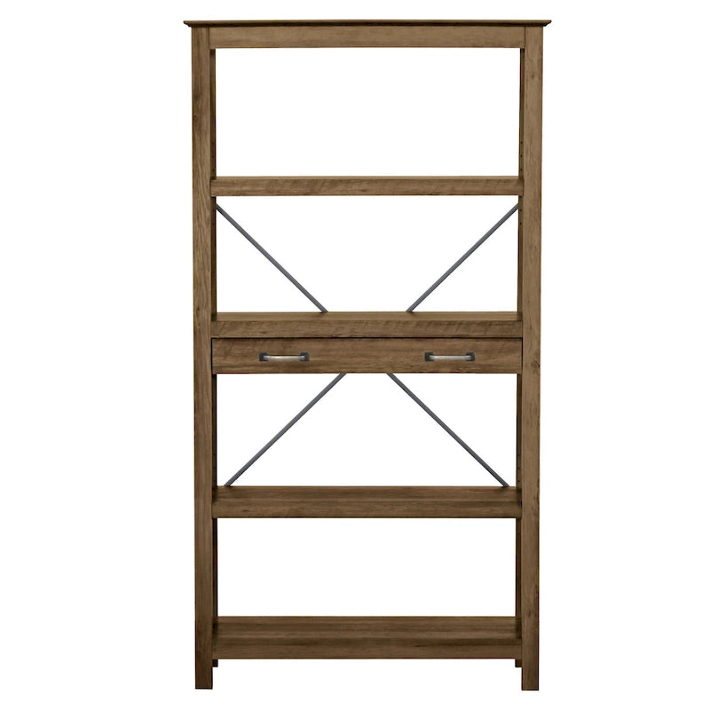 Saint Birch Honduras Transitional Four-Shelf Bookcase