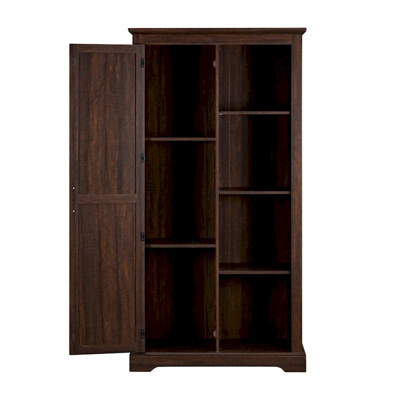 Barn Door Wood Tall Storage Cabinet