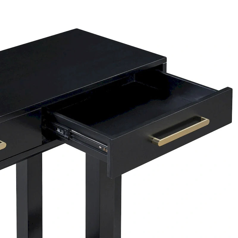 Console Table with Three Drawers and Bottom Shelf