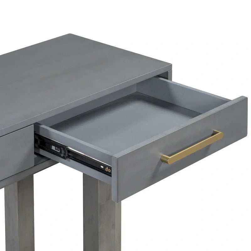 Console Table with Three Drawers and Bottom Shelf