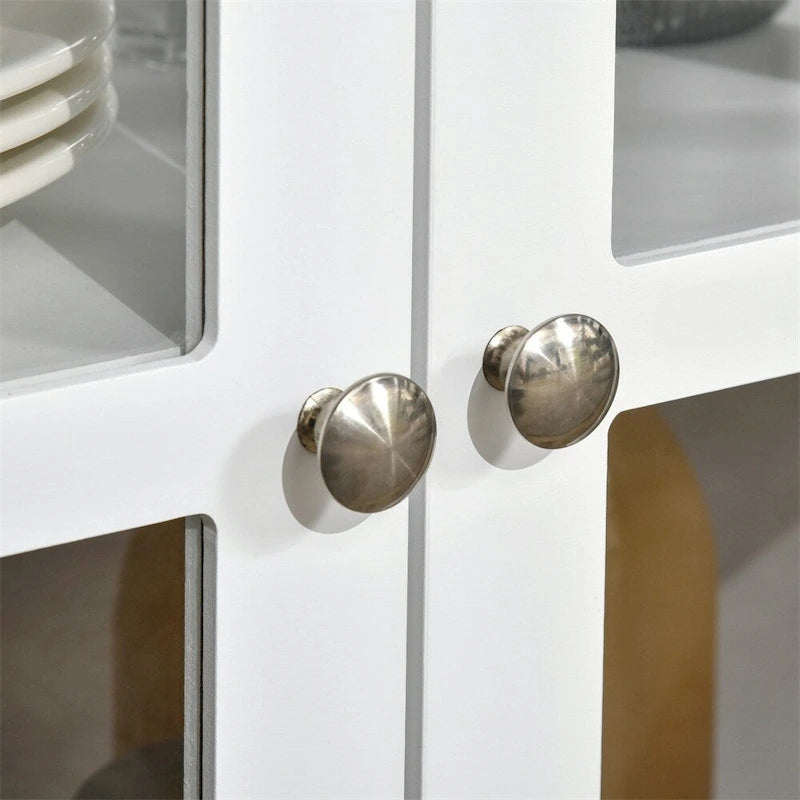 Buffet Cabinet with Tempered Glass Doors and Adjustable Shelf