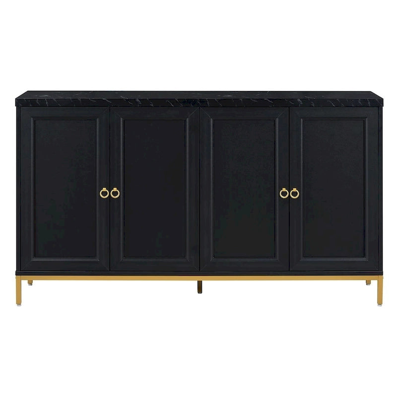 59.30Faux Marble Top and Ample Storage Buffets/Sideboard for Dining Room