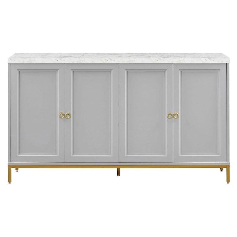 59.30Faux Marble Top and Ample Storage Buffets/Sideboard for Dining Room