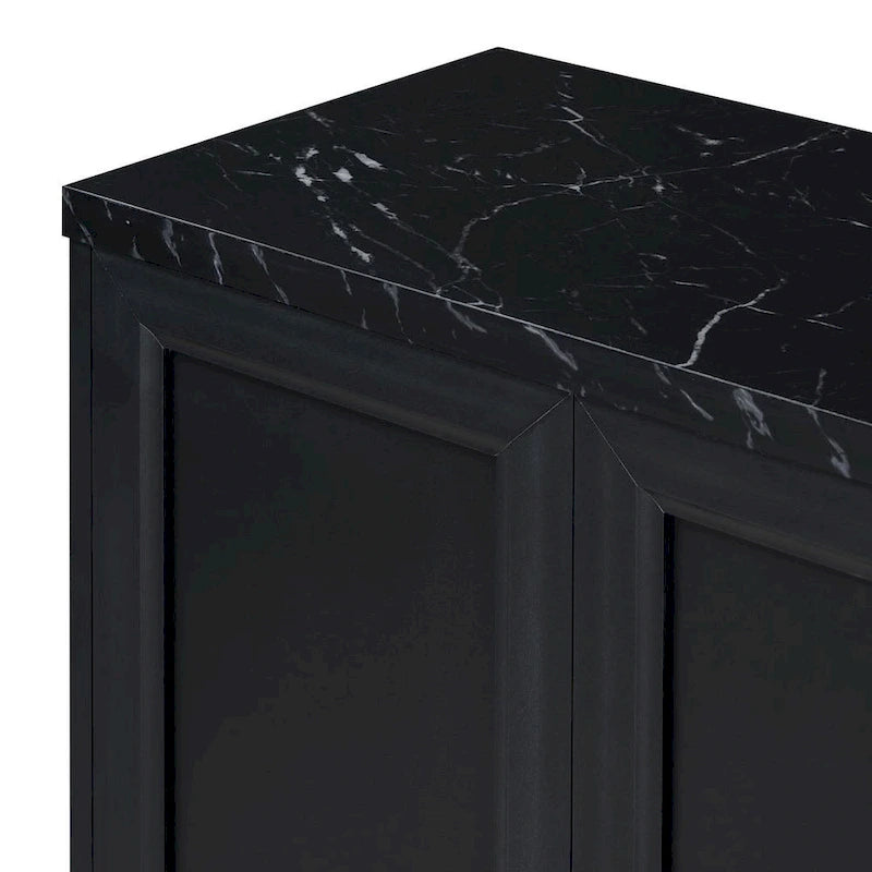 59.30Faux Marble Top and Ample Storage Buffets/Sideboard for Dining Room