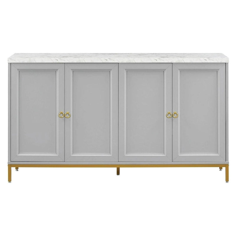 59.30Faux Marble Top and Ample Storage Buffets/Sideboard for Dining Room