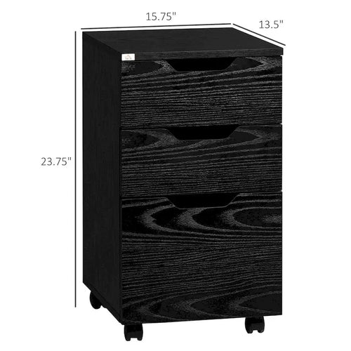 3 Drawer Office Storage Cabinet,Under Desk Cabinet with Wheels