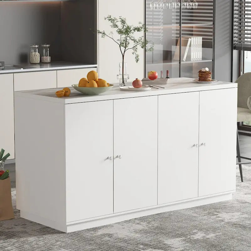 White Sideboard with Ample Organizing Compartments for the Modern Home - 63