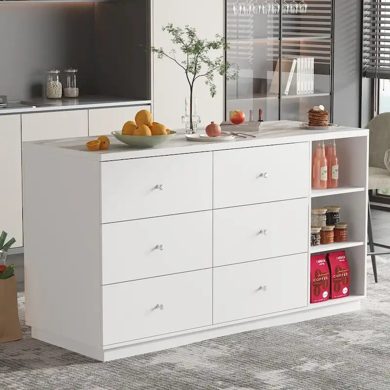 White Sideboard with Ample Organizing Compartments for the Modern Home - 63