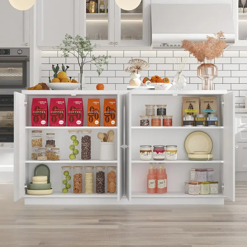 White Sideboard with Ample Organizing Compartments for the Modern Home - 63