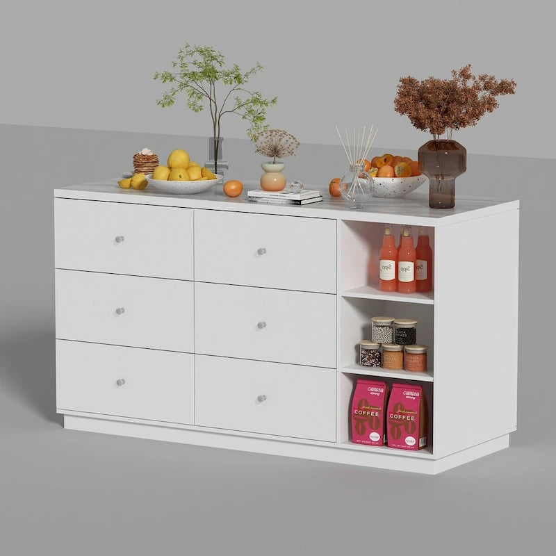 White Sideboard with Ample Organizing Compartments for the Modern Home - 63