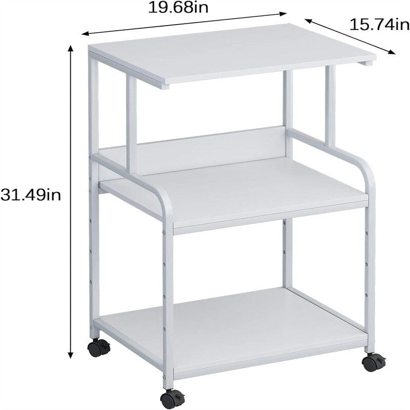 Printer Stand with Storage Shelf - 19.7 x 15.7 x 31.5