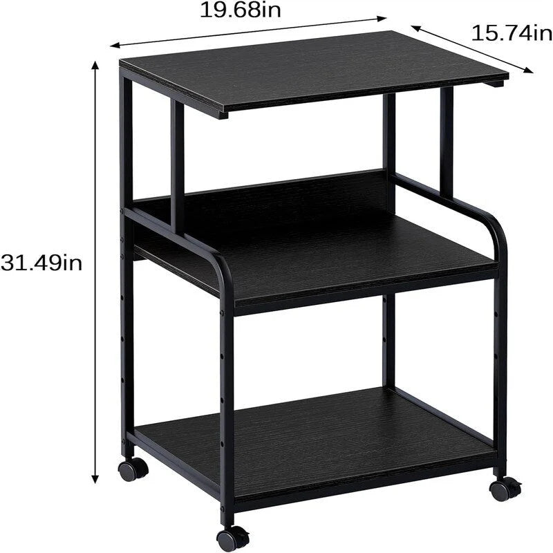 Printer Stand with Storage Shelf - 19.7 x 15.7 x 31.5