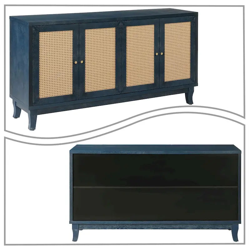Modern Farmhouse Style Horizontal Sideboard with Two Cabinets