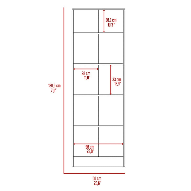 23.6 in. W x 71.1 in. H Freestanding Linen Cabinet with 5 Shelves