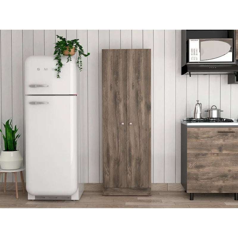 23.6 in. W x 71.1 in. H Freestanding Linen Cabinet with 5 Shelves