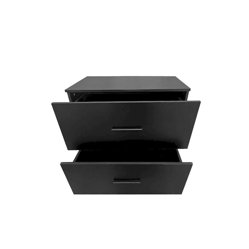 2 -Drawer Lateral Filing Cabinet,Storage Filing Cabinet for Home Office, Black
