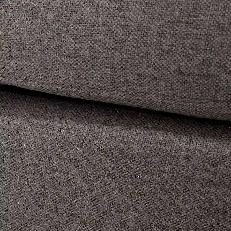 Upholstered Fabric Ottoman with Birch Wood Legs