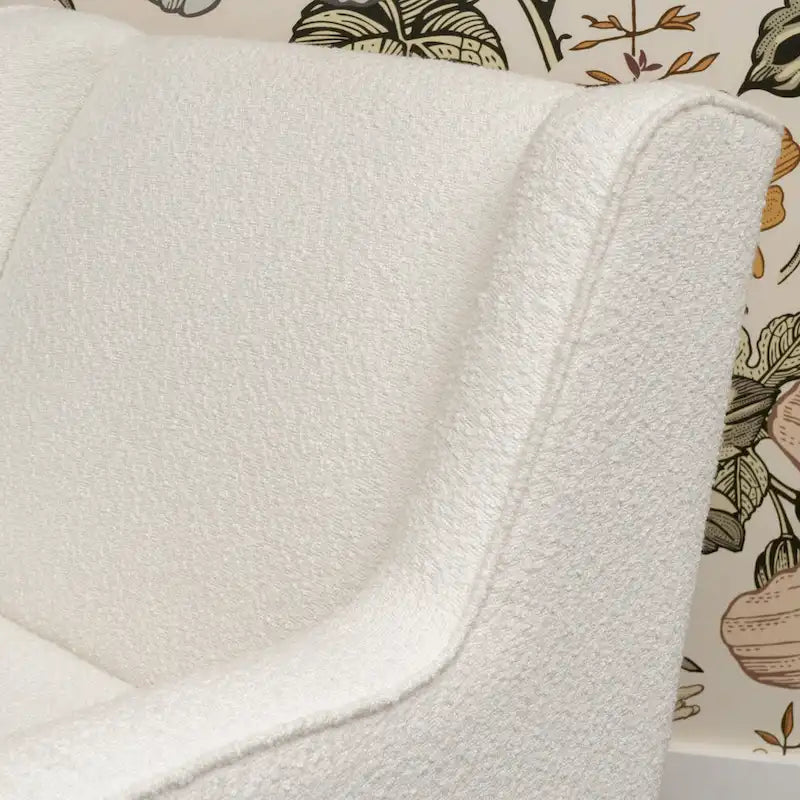 Sherpa or Velvet Swivel Rocker Accent Chair with Black Base