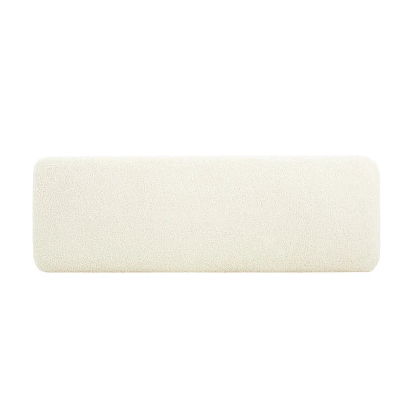 Fabric Upholstered Ottoman Bench with Wood Frame