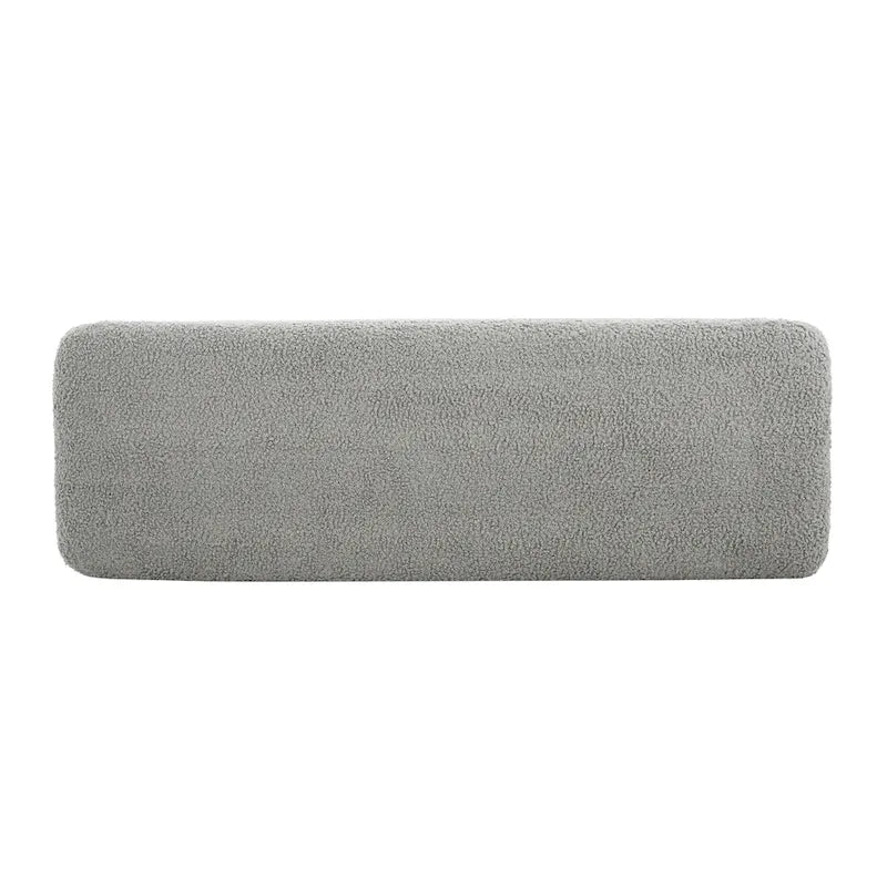 Fabric Upholstered Ottoman Bench with Wood Frame