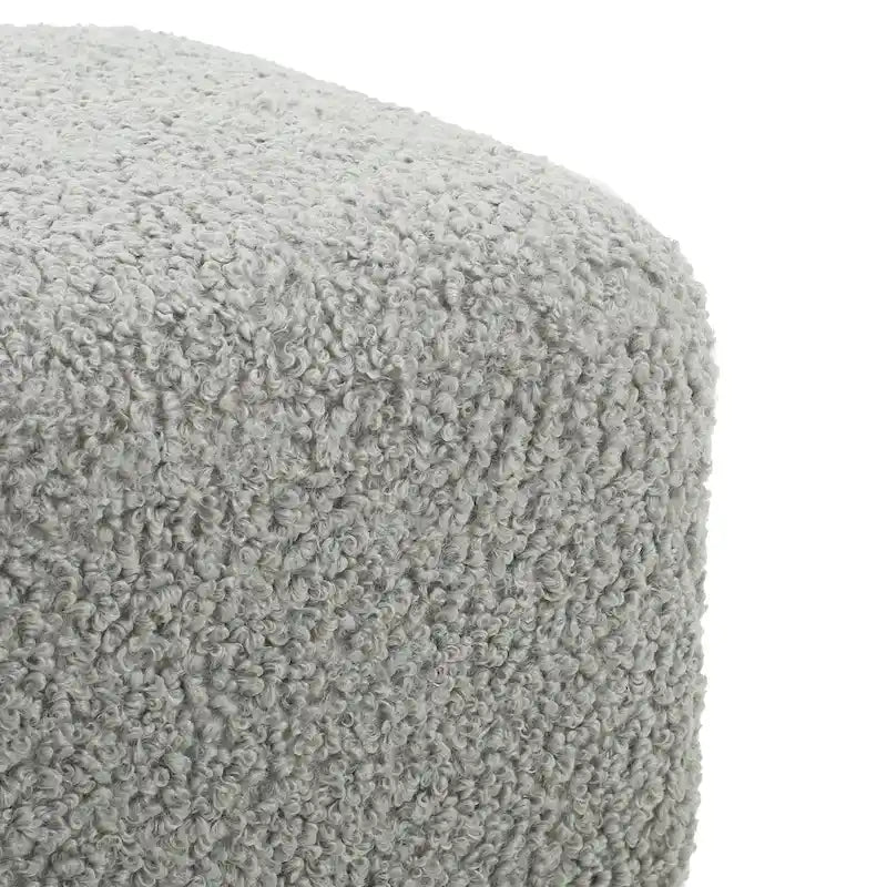 Fabric Upholstered Ottoman Bench with Wood Frame